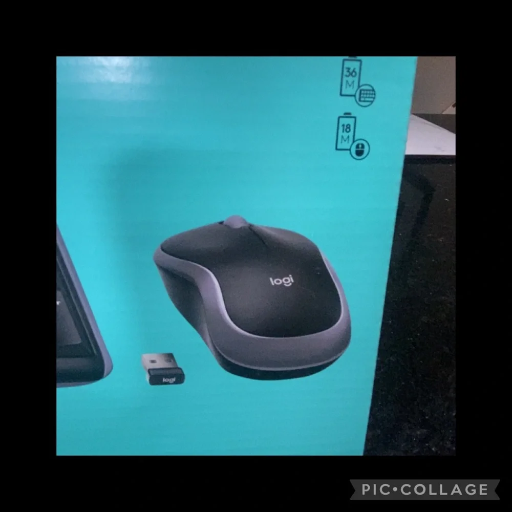 Logitech MK270 Wireless Keyboard and Mouse Set - Black and Teal